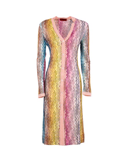 Shop MISSONI  Cardigan: Missoni cardigan lungo.
Maglia leggera.
Fantasia multicolore.
Maniche lunghe.
Bottoni.
Vestibilità regolare.
Composizione: 100% Viscosa.
Fabbricato in Italia.. DS23SM1T BR00JT-SM8KR